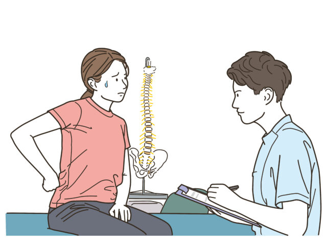 側湾症に悩む女性