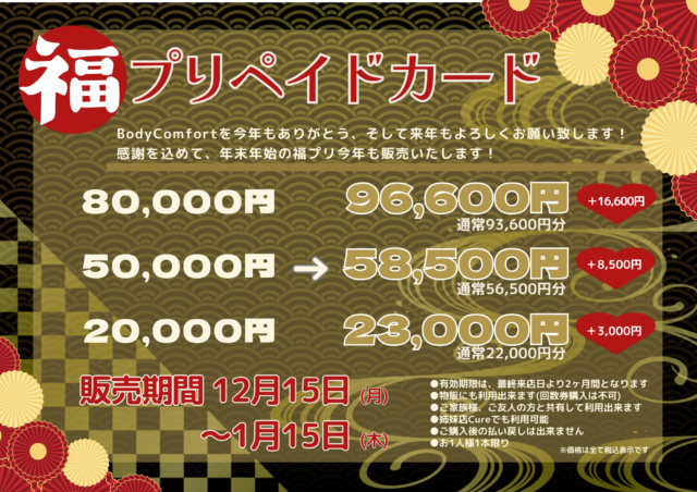 ボディーコンフォートの福プリカ